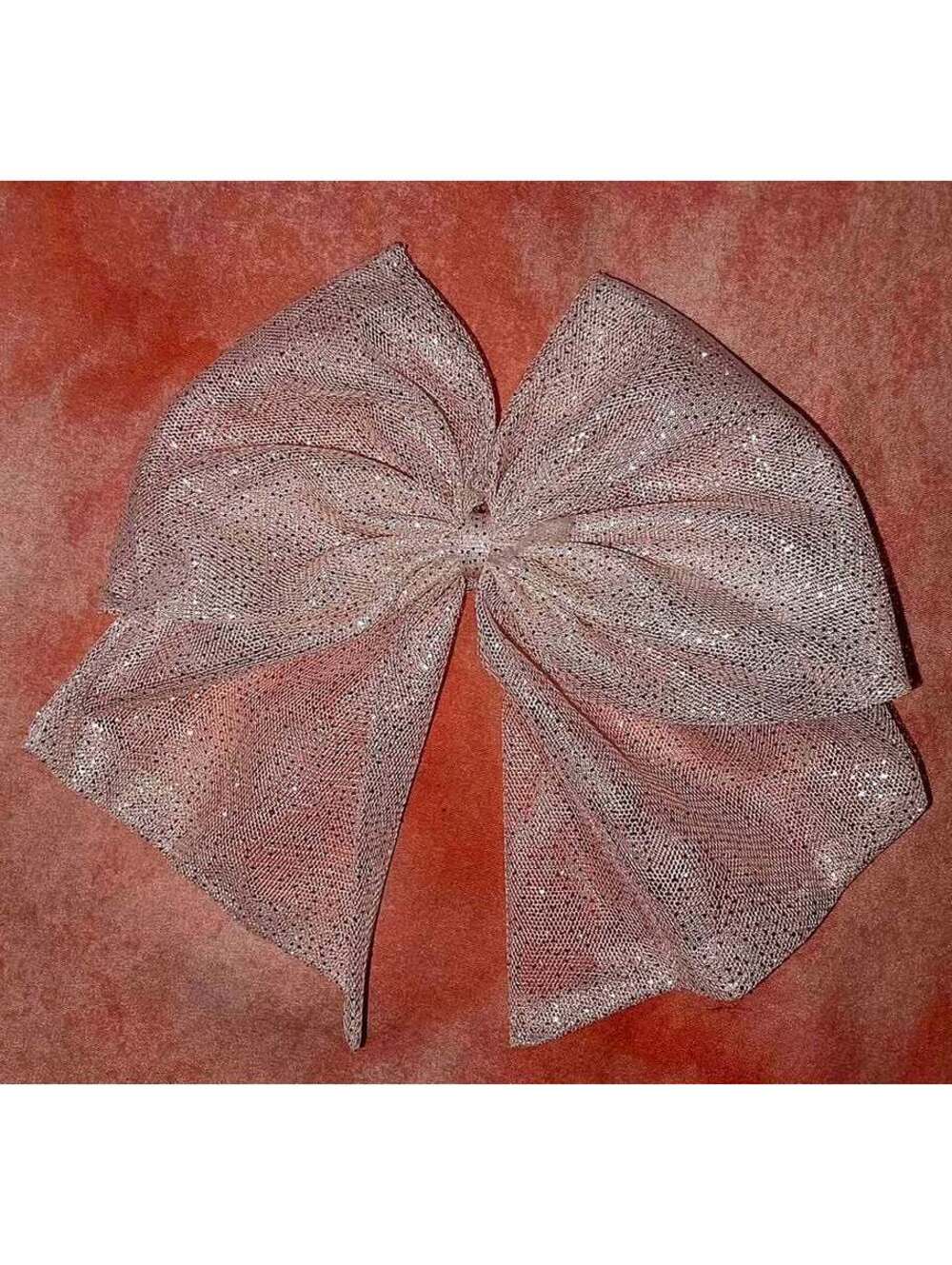 Pink Glitter Mesh Hair Bow